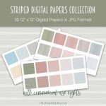Striped Digital Papers